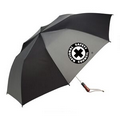 Jumbo Auto Open Compact Umbrella w/ Wood Handle